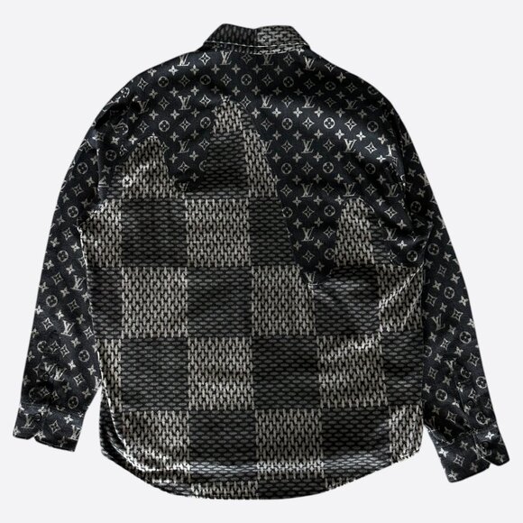 Louis Vuitton Nigo Grey Giant Damier Monogram Button Up Shirt - Picture 2 of 7